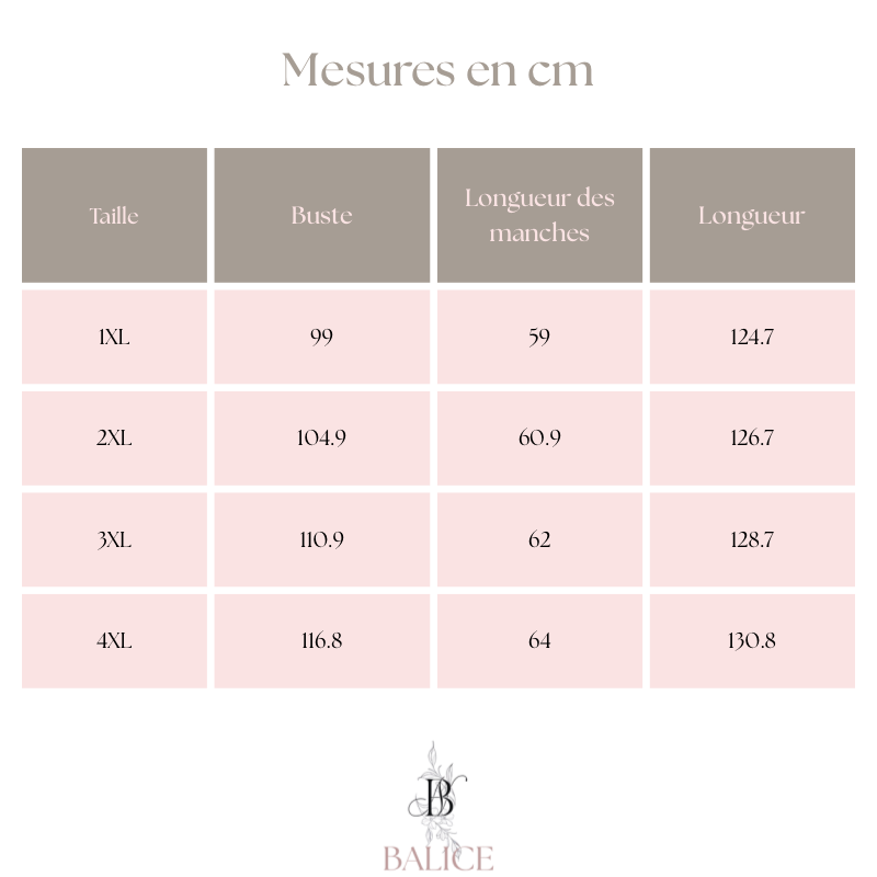 Robe Lyra Grande Taille Cache-Cœur avec Fente - Manches Longues