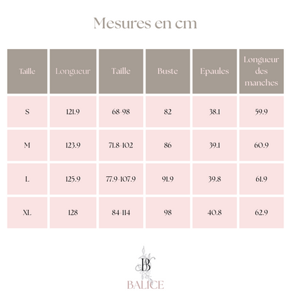 Robe Léonie Cache-Cœur Froncée - Manches Longues