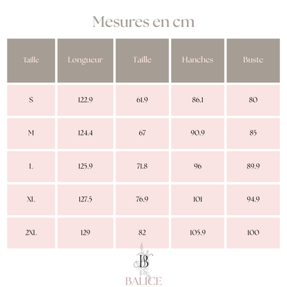 Robe Romy cache-cœur à manches longues